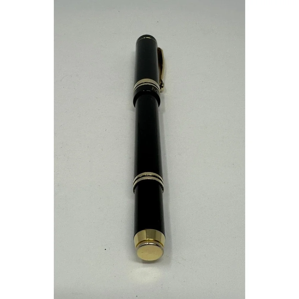 Montefiore Black and Gold Rollerball Pen Personalized EKF‎ Initials Professional
